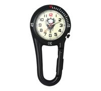 JewelryWe Reloj Hebilla Mochila Montañismo: Reloj de Bolsillo Cuarzo de Analógico para Hombre y Mujer Puntero Luminoso Escala de Números Arábigos - para Exteriores Uso Diario Regalo