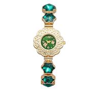 JewelryWe Reloj Imitación Cristal Mujer: Relojes de Pulsera Cuarzo Analógicos Correa de Aleación Caja Flor - para Regalo