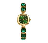 JewelryWe Reloj Imitación Cristal Mujer: Relojes de Pulsera Cuarzo Analógicos Cuadrado Correa de Aleación - para Regalo