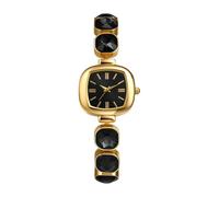 JewelryWe Reloj Imitación Cristal Mujer: Relojes de Pulsera Cuarzo Analógicos Cuadrado Correa de Aleación - para Regalo