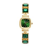 JewelryWe Reloj Imitación Cristal Mujer: Relojes de Pulsera Cuarzo Analógicos Cuadrado Pequeño Correa de Aleación - para Regalo