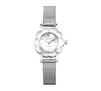 JewelryWe Reloj Mujer Caja Flor: Pétalo Cuarzo, Números Romanos, Joya Brazelete Elegante, Regalo para Mujer