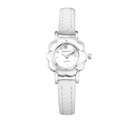 JewelryWe Reloj Mujer Caja Flor: Pétalo Cuarzo, Números Romanos, Joya Brazelete Elegante, Regalo para Mujer