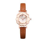 JewelryWe Reloj Mujer Caja Flor: Pétalo Cuarzo, Números Romanos, Joya Brazelete Elegante, Regalo para Mujer