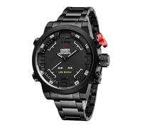 JewelryWe Reloj Multifuncional Táctico Militar: Reloj de Pulsera Analógico Digital Deportivo Redondo para Hombre Doble Movimiento Fecha Día Cronógrafo LED Luminoso Impermeable - para Regalo