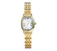 JewelryWe Reloj Pequeño Ovalado Mujer: Reloj de Pulsera de Cuarzo Analógico Clásico Vintage Correa de Acero Inoxidable Escala de Números Romanos Casual Negocios - para Regalos