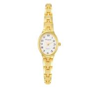 JewelryWe Reloj Pequeño Ovalado Mujer: Relojes de Pulsera Cuarzo Analógicos Correa de Aleación Fina Esfera Numérica Arábigos - para Regalo