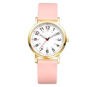 JewelryWe Reloj Redondo Analógicos Mujer: Reloj de Pulsera Cuarzo para Señora Correa de Silicona de Escala Numérica Arábigos Claro Fácil de Leer - para Ocio Negocios Regalos