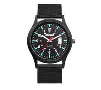 JewelryWe Reloj Táctico Militar Hombre: Reloj de Pulsera de Cuarzo Analógico Deportivos para Exteriores Correa de Nailon Calendario Escala de Numérica Arábigos Manecillas Luminosas - para Regalo