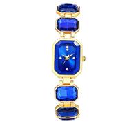 JewelryWe Reloj Vestir Cuadrado Mujer: Reloj de Pulsera Cuarzo Analógico de Cristal Pequeño Fiesta Correa de Aleación - para Regalo