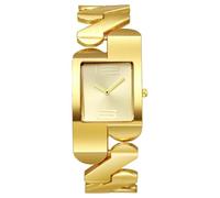 JewelryWe Relojes Analógico Cuadrado Pareja: Reloj de Cuarzo Sencillo para Hombre Correa de Aleación Geométrica Extraíble Hipoalergénico - para Ocio Negocios Regalo