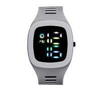 JewelryWe Relojes Digital Deportivo Niños: Reloj Electrónico Cuadrado para Hombre y Mujer Correa de Silicona Pantalla LED Números Grandes Calendario Cronómetro - para Uso Diario Regalo