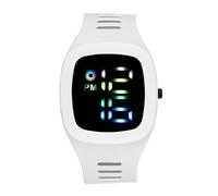 JewelryWe Relojes Digital Deportivo Niños: Reloj Electrónico Cuadrado para Hombre y Mujer Correa de Silicona Pantalla LED Números Grandes Calendario Cronómetro - para Uso Diario Regalo