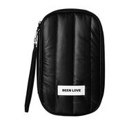 JewelryWe Soporte impermeable para pasaporte RFID: cartera de viaje de gran capacidad con correa de muñeca para hombres y mujeres, color negro, Black