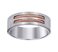 JewelryWeb Alianza de boda de acero inoxidable para hombre, color rosa, ajuste cómodo, 8 mm, 10 unidades, US 11 | EU 64.5 | DE 20.75 | JP 23 | UK V 1/2, Metal Acero inoxidable, Sin piedras preciosas