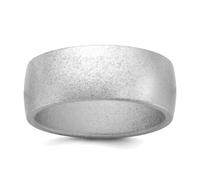 JewelryWeb Anillo de silicona de plata metálica de 8,70 mm con borde plano para mujeres y hombres, US 13 | EU 70.25 | DE 22 | JP 26.5 | UK Z+1, Silicona Plata, Sin piedras preciosas