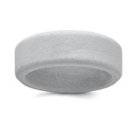 JewelryWeb Anillo de silicona plateado metálico de 8 mm, talla 11, para mujeres y hombres, US 11 | EU 64.5 | DE 20.75 | JP 23 | UK V 1/2, Silicona Plata, Sin piedras preciosas