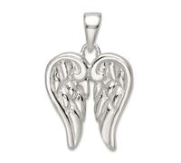JewelryWeb Collar con colgante de alas de ángel guardián religioso de plata de ley 925 pulida de 14,62 mm para mujer, talla única, Metal Plata Plata de ley, No es una piedra preciosa