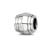 JewelryWeb Collar con colgante de plata de ley 925 con reflejos pulidos SimStars Bali, 8,18 x 7,27 mm de ancho para mujer