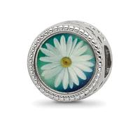 JewelryWeb Collar con colgante de plata de ley 925 de 8,63 mm, chapado en rodio, diseño de flor de abril para mujer, talla única, Metal Plata metal Rodio Plata, No es una piedra preciosa