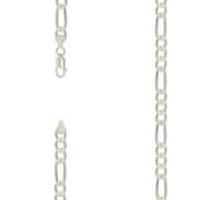 JewelryWeb Collar con colgante de plata de ley 925 maciza clásica chapada en plata de ley de 7 mm para mujer, 46 centimeters, Metal Plata Plata esterlina, No es una piedra preciosa