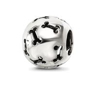 JewelryWeb Collar con colgante de plata de ley 925 pulida artesanal oxidada con recorte de animales, mascotas, perro, hueso, para mujer, talla única, Metal Plata Hueso metal Plata, No es una piedra