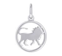 JewelryWeb Collar con colgante unisex de plata de ley 925 con signo del zodiaco Leo, 18,6 x 12 mm de ancho, para mujer, talla única, Metal Plata Plata de ley, No es una piedra preciosa