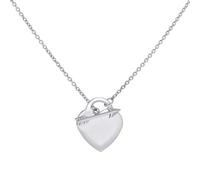 JewelryWeb Collar con dije de corazón de Cupido de plata de ley 925 para mujer, 41 cm de ancho, 22,4 x 20 mm de ancho, collar para mujer, talla única, Metal Plata Plata esterlina, No es una piedra