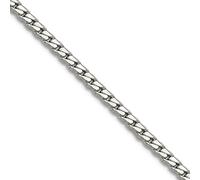 JewelryWeb Collar de cadena de acero inoxidable pulido de 2,5 mm para mujeres y hombres, 46 centimeters, Metal Acero inoxidable, No es una piedra preciosa