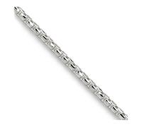 JewelryWeb Collar de cadena de plata de ley 925 de 1,5 mm con corte brillante para mujeres y hombres, 51 centimeters, Metal Plata Plata esterlina, No es una piedra preciosa