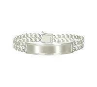 JewelryWeb Pulsera de identificación de plata de ley 925 para hombre, 20 cm, 12,1 mm de largo, pulsera de identificación para hombre, talla única, Metal Plata Plata de ley, No es una piedra preciosa