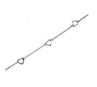 JewelryWeb Pulsera de plata de ley 925 para mujer, diseño de corazón, talla única, Metal Plata Plata de ley, No es una piedra preciosa