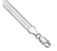 JewelryWeb Pulsera mágica de espiga mágica de plata de ley 925 maciza pulida de 5,25 mm, 18 cm de largo, con pinza de langosta para mujer