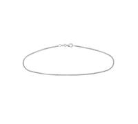 JewelryWeb Tobillera de plata de ley 925 chapada en rodio con cadena redonda de 25 cm para mujeres y hombres, talla única, Metal Plata metal Rodio Plata, No es una piedra preciosa
