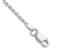 JewelryWeb Tobillera de plata de ley 925 chapada en rodio de 1,5 mm con corte brillante de 25 cm, tobillera para mujeres y hombres, talla única, Metal Plata metal Rodio Plata, No es una piedra