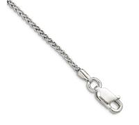 JewelryWeb Tobillera de plata de ley 925 de 1,5 mm con cadena redonda de espiga de 25 cm, tobillera para mujeres y hombres, talla única, Metal Plata Plata de ley, No es una piedra preciosa