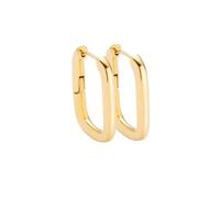 JEWELS BY LEONARDO Bernice 025454 - Pendientes de aro de acero inoxidable, color dorado, forma geométrica, combinable con Beauty's Charms joyas regalo para mujer