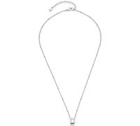 Jewels by Leonardo Ciao Clothilde 025738 - Collar de Acero Inoxidable Plateado Macizo con Colgante de lágrima de 42 a 47 cm de Longitud, Regalo para Mujer