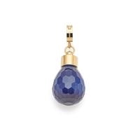 JEWELS BY LEONARDO Colgante Clip & Mix Bilou • Colgante de cadena de acero inoxidable dorado • Piedra de Catseye azul noche facetada en forma de gota • Clip M (4,8 mm de diámetro) • Joyas regalo mujer