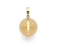 JEWELS BY LEONARDO Colgante Clip & Mix Pin • Colgante de cadena de acero inoxidable dorado • Bola grande dorada con superficie trenzada fina • Clip M (4,8 mm de diámetro) • Regalo de joyas para