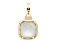 JEWELS BY LEONARDO Colgante Clip & Mix Virginia • Colgante de cadena de acero inoxidable dorado • Piedra de cristal en forma de cojín • Suspensión pavebesetzte • Clip M (4,8 mm de diámetro) • Regalo
