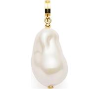 JEWELS BY LEONARDO Colgante Clip & Mix Wilma, cadena colgante de acero inoxidable dorado, gran perla de imitación orgánica, regalo para mujeres, 024420, Eine Größe, Acero inoxidable, No es una piedra