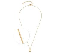 JEWELS BY LEONARDO Collar Ciao Philly • Cadena corta de acero inoxidable dorado • Colgante minimalista • 45-50 cm de longitud • Joyas regalo para mujeres • 024982, 45 cm, Acero inoxidable, No es una