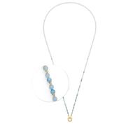 JEWELS BY LEONARDO Collar Clip & Mix Bisca • Cadena larga de acero inoxidable dorado • Perlas de piedra natural facetadas y bolas de oro • 80-81,3 cm de longitud • Regalo de joyas para mujer • 024916,
