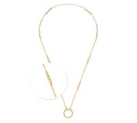 JEWELS BY LEONARDO Collar Clip & Mix Caronna • Cadena larga con clip de papel de acero inoxidable dorado • madreperla y elementos de acero inoxidable • 70-72,4 cm de longitud • Regalo para mujeres