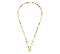 JEWELS BY LEONARDO Collar Clip & Mix Estrella • Cadena con clip de papel de acero inoxidable dorado • Cadena ovalada de eslabones con aspecto grueso • 45 cm de longitud • Regalo de joyería para mujer