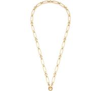 JEWELS BY LEONARDO Collar Clip & Mix Mathilde cadena de acero inoxidable dorado anillo de conexión para colgar colgantes macizos eslabones 65 cm longitud regalo para mujeres 024266, 65 cm, Acero