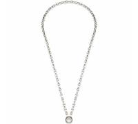 JEWELS BY LEONARDO Collar Clip & Mix Romea Cadena de acero inoxidable plateado macizo eslabones en forma de frijol anillo para colgar colgantes de 50 cm de longitud regalo joyas mujer 023272, 50