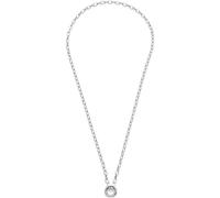 Jewels by Leonardo Collar Clip & Mix Tomke, Cadena de Ancla Ancha de Acero Inoxidable Plateado, Anillo intermedio para Colgantes, 50 - 51,3 cm de Longitud, Joyas Regalo para Mujeres, 025757