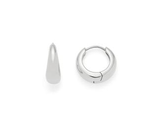 JEWELS BY LEONARDO Pendientes Ciao Clothilde 1 par de aros de acero inoxidable plateado opulento en forma de lágrima - Joyería regalo para mujer 025740